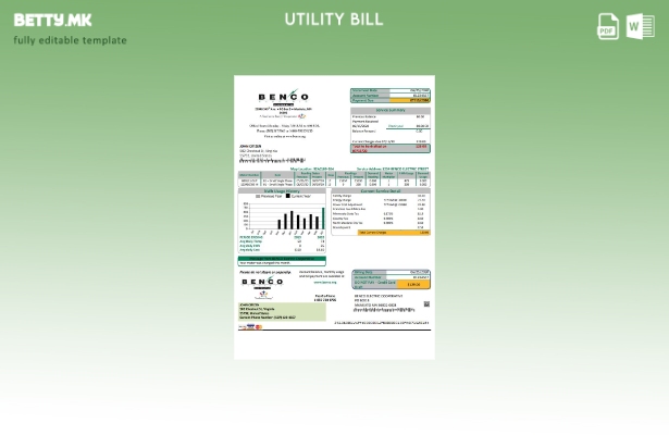 Модерен стил САД Минесота Benco Elecric Електрична енергија шаблон за комунални 